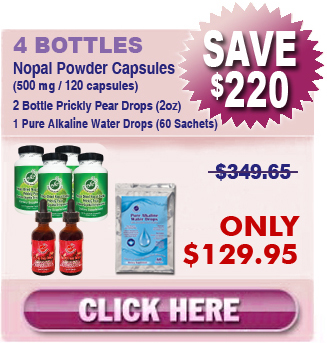 Existing Client - 4 Bottles Freeze Dried Nopal Powder Capsules & 2 Bottles Prickly Pear Drops & 1 Pure Alkaline Water Drops With Coral Calcium Existing Client - 4 Bottles Freeze Dried Nopal Powder Capsules & 2 Bottles Prickly Pear Drops & 1 Pure Alkaline Water Drops With Coral Calcium